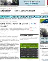 Deficit panel Simpson hits political stupidity: Seattle Times
